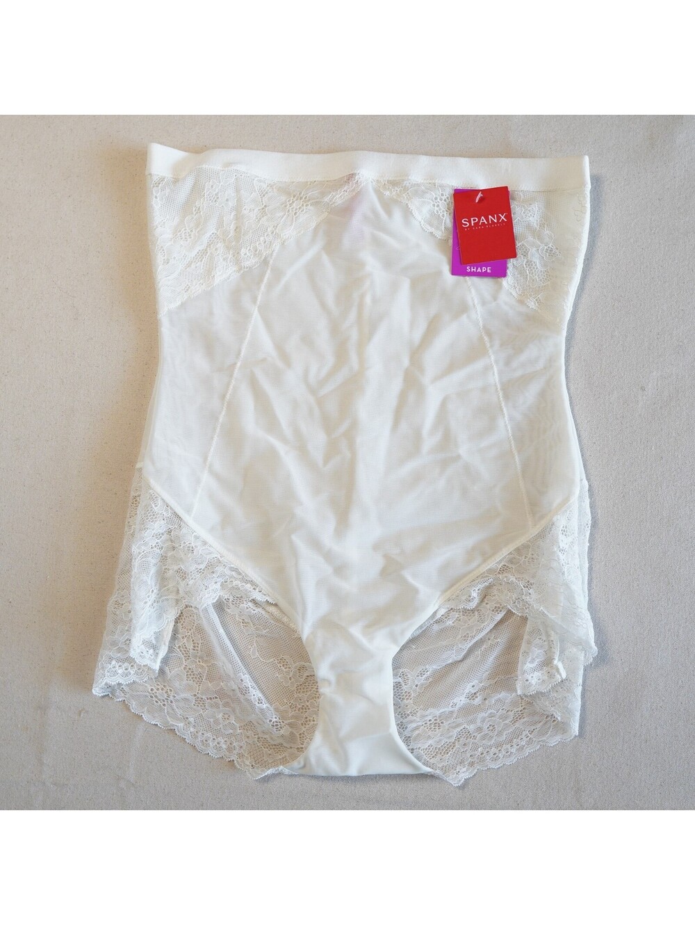 SPANX Spotlight On Lace High Waist Shapewear Mesh Control White 1XL NWT
